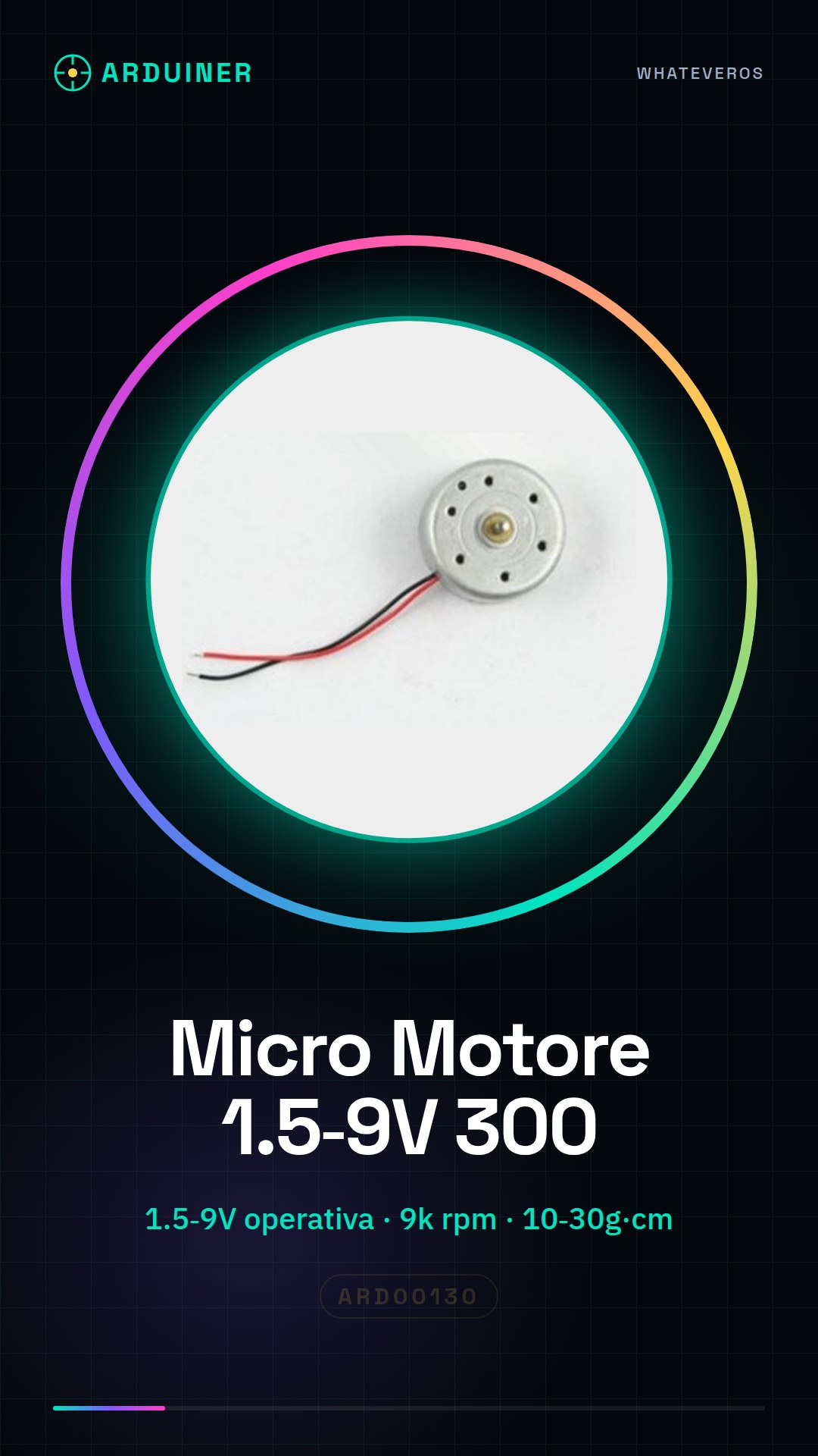 Micro-moteur 1.5V - 9V 300 pour panneaux solaires