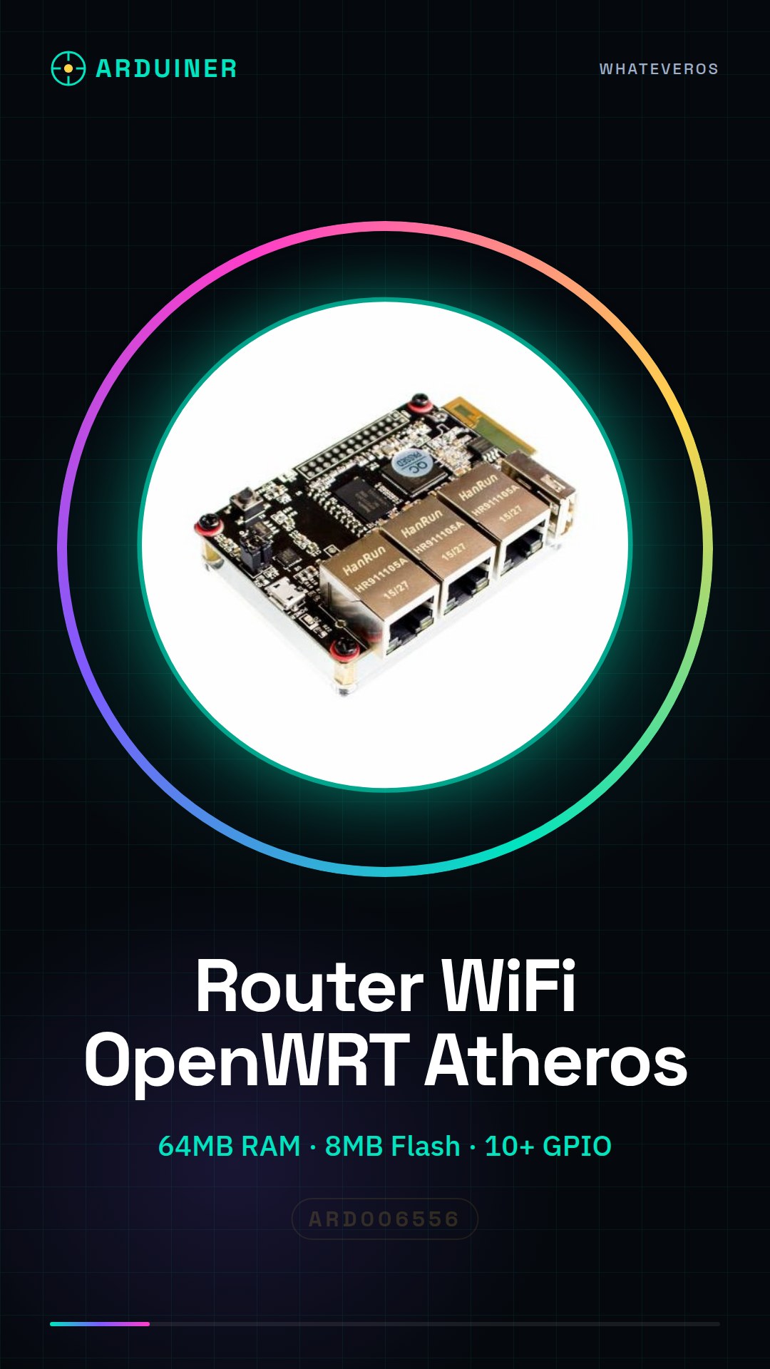OpenWRT WLAN-Router mit Atheros AR9331 64 MB RAM 8 MB Flash 10+ GPIO