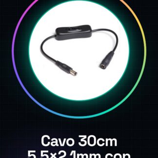 30CM Power Cable with Switch, 5.5x2.1mm