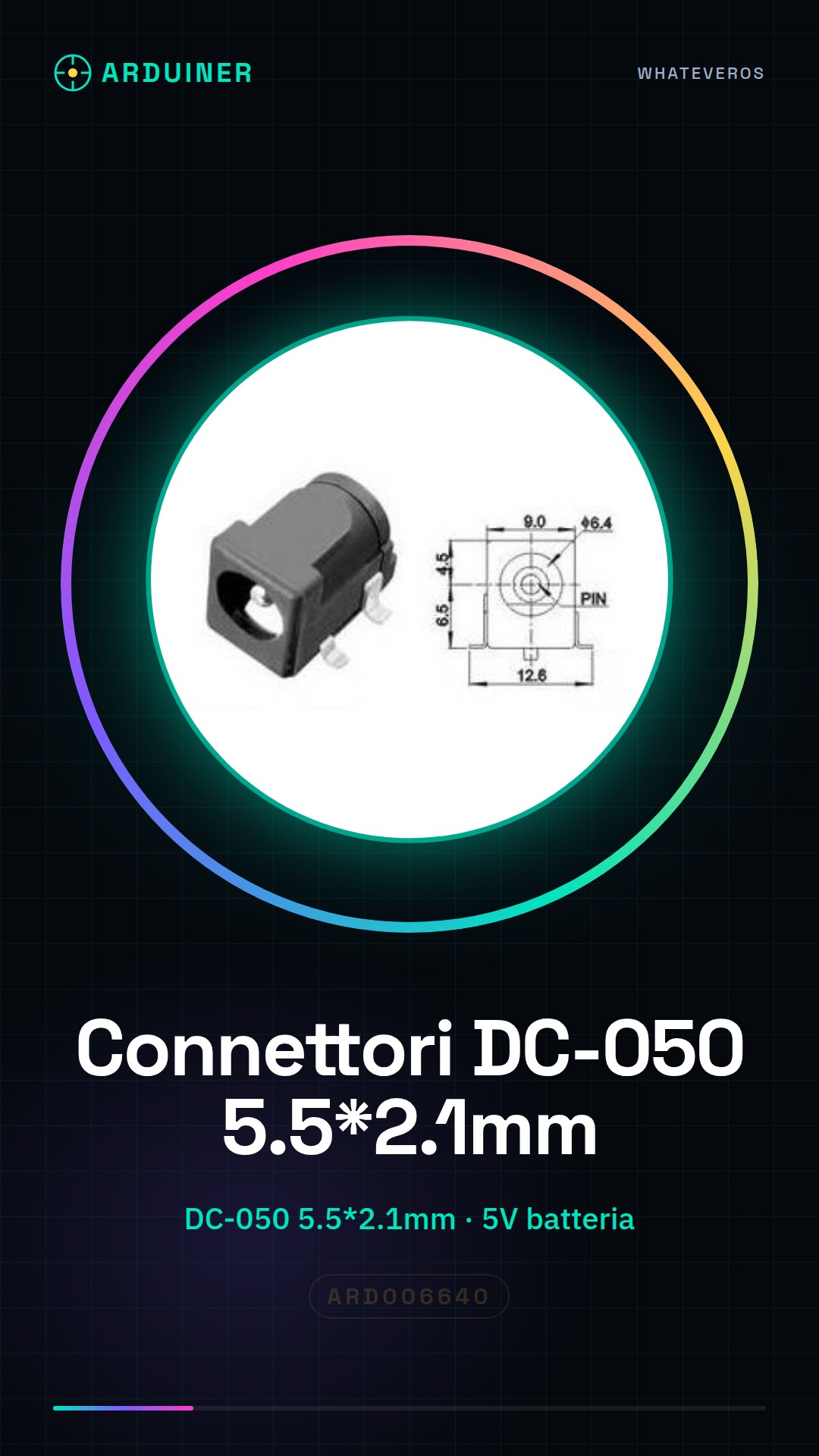 3 Pièces Connecteur DC 5.5*2.1MM DC-050