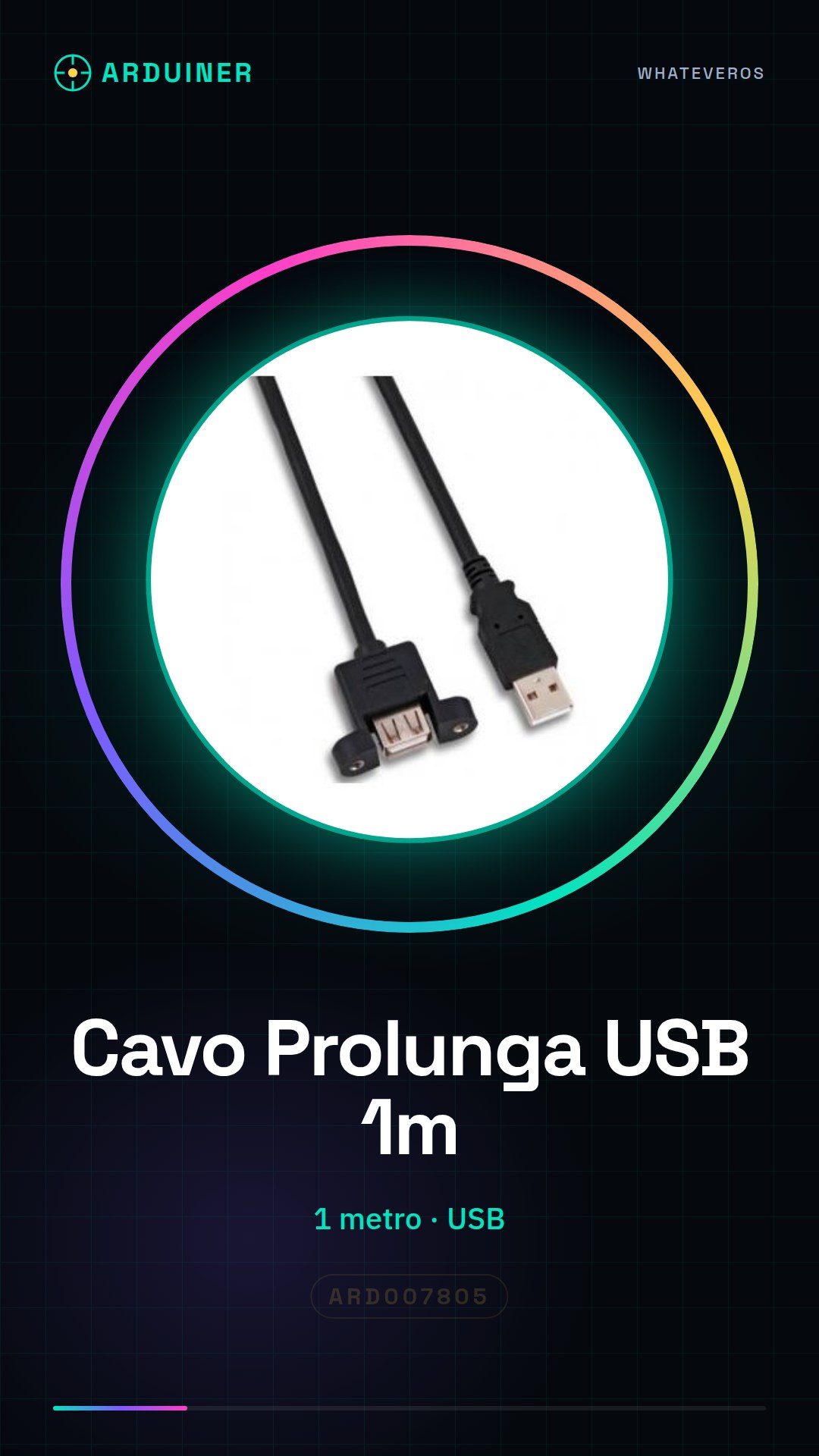 Câble allonge USB pour panneau de 1 mètre