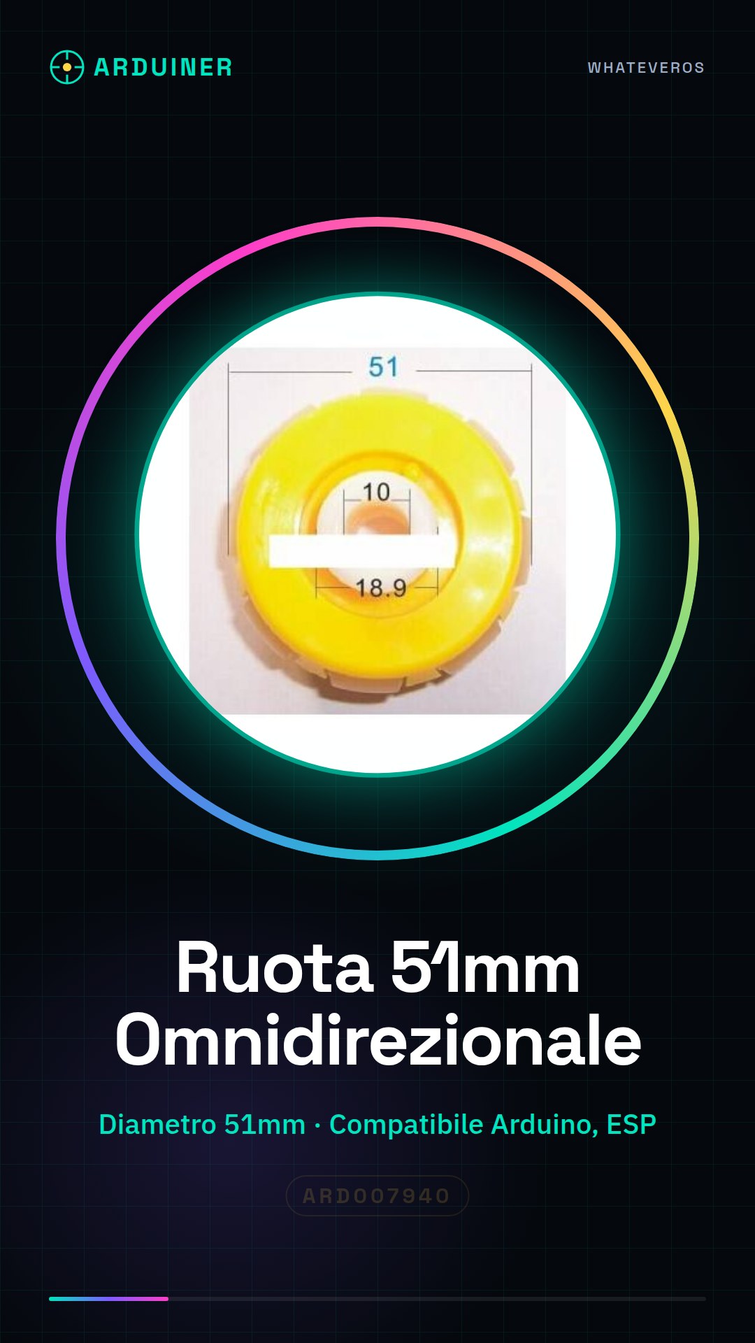 51MM Omnidirektionale Rad für Smart Car, Roboter, Rover