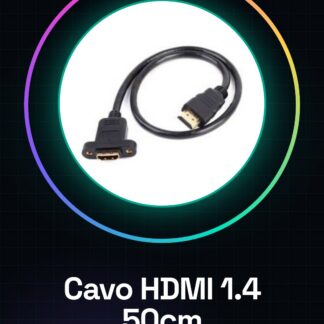 50cm HDMI 1.4 Male to Female Cable with Panel Mount and Screws