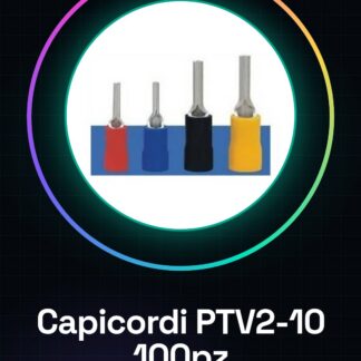100 Pezzi PTV2-10 Capicorda terminali, the copper ear copper nose, Terminali, pin Preisolati Terminali