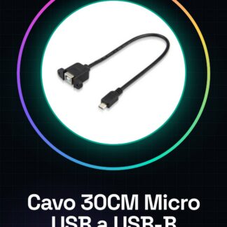 30CM Micro USB to USB-B Panel Mount Cable