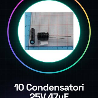 10 Pezzi Condensatore Elettrolitico 25V 47UF 5*11