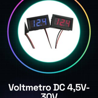 Voltmetro da pannello digitale DC 4,5V - 30V Blu 0.56 pollici a 2 fili