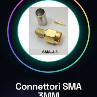 2 Pezzi Connettori Adattatori SMA Maschio a Crimpare 3MM per Cavi Coassiali