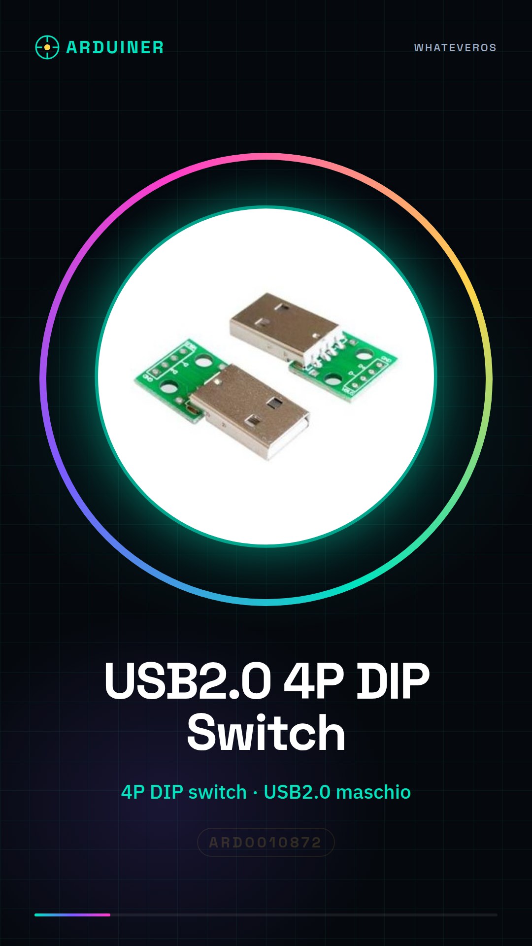 Adaptateur DIP à commutateur 4P USB2.0