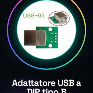 Scheda adattatore USB a DIP testa femmina interfaccia diritta tipo B.