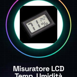 Misuratore Digitale LCD Temperatura Umidità Termometro Igrometro Vivarium Reptile