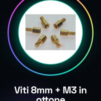 10 Pezzi 8MM + 6 M3 Viti esagonali filettate filettate in ottone