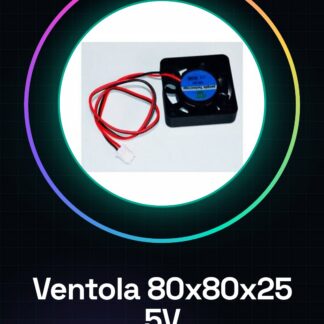 Ventola raffreddamento Mis. 80 * 80 * 25 2 fili 5V