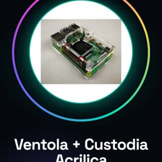 Ventola singola + custodia in acrilico trasparente a 2 strati per Raspberry PI 4