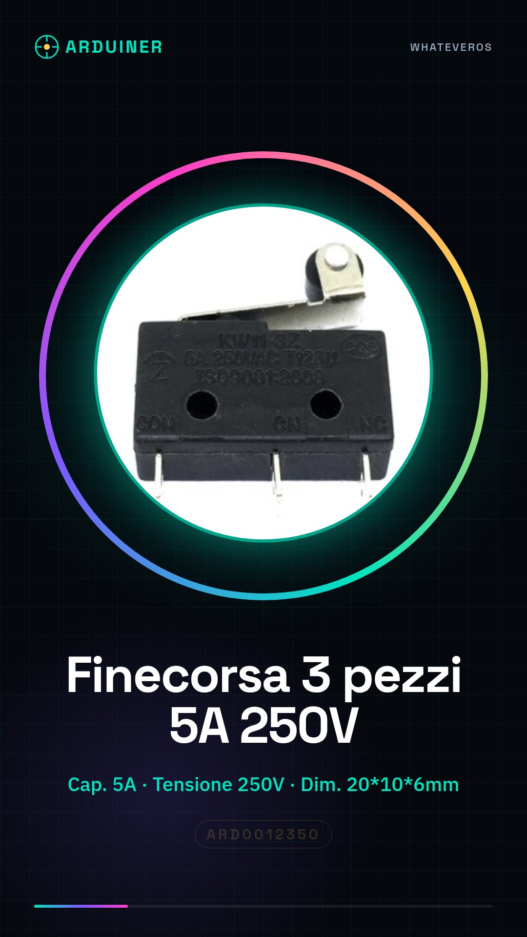 Finalement 3 pièces avec roue KW11-3Z 5A 250V 20 * 10 * 6mm