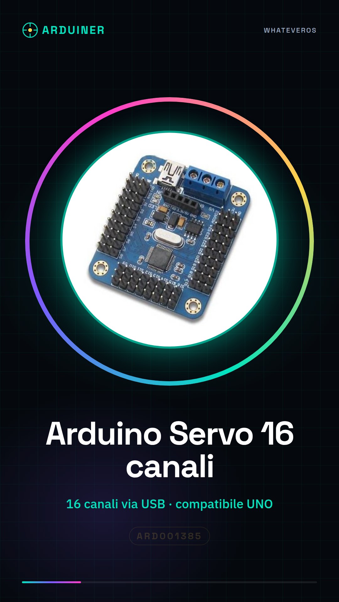 Arduino Servo Controller USB 16 Channels Mini Board USC-1(C1B7)