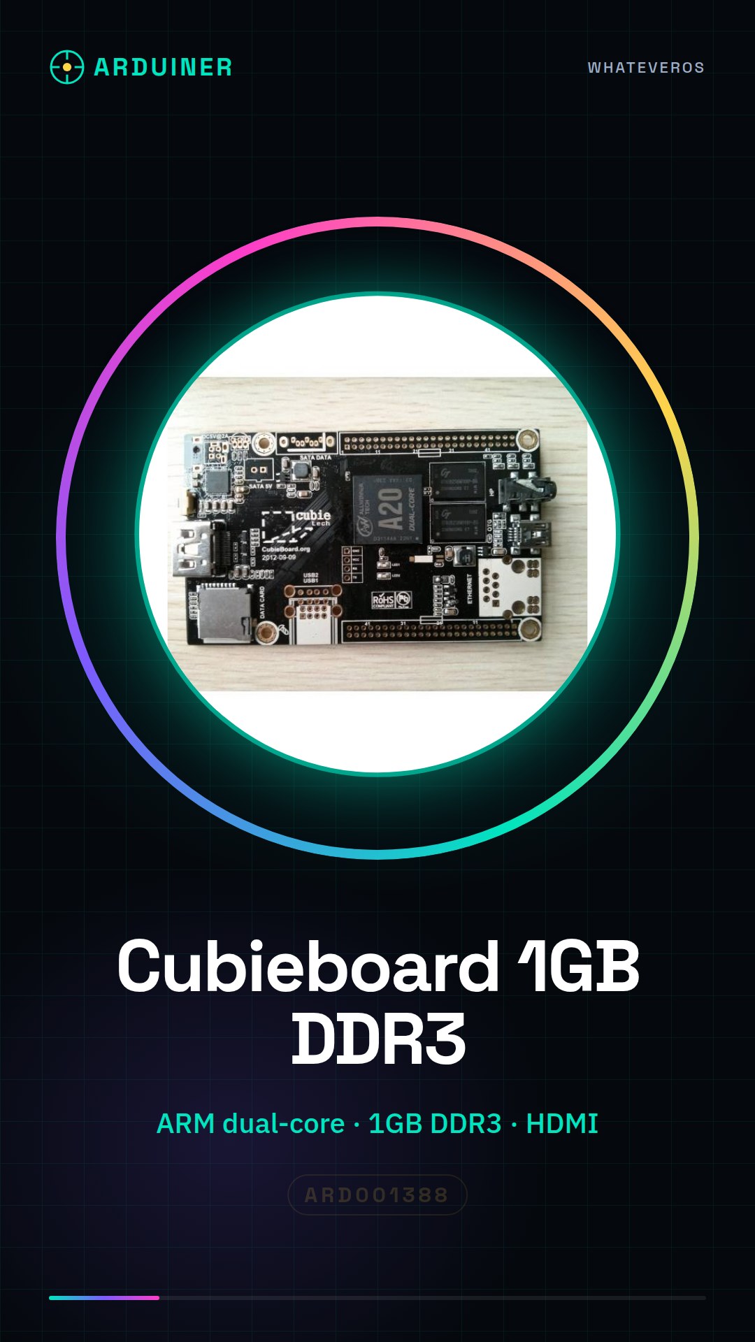 Cubieboard 1GB DDR3 ARM Dual-Core A20