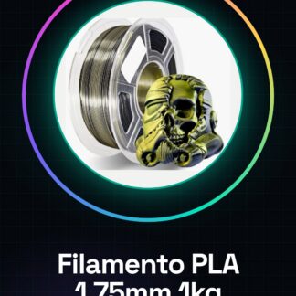 Filamento PLA 1.75mm 1kg – Bicolor Negro/Dorado – Alta Calidad para Impresoras 3D
