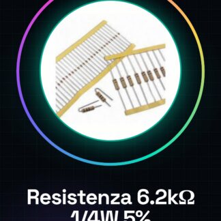 50 Pezzi Resistenza 6.2K ohm 6200 ohm 1/4w 1/4 w 5%