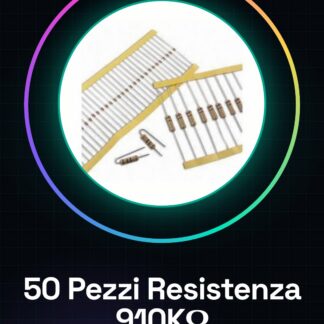 50 Pezzi Resistenza 910K ohm 910000 ohm 1/4w 1/4 w 5%