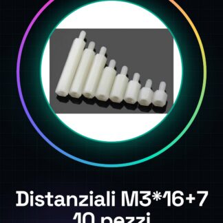 10 Pezzi Distanziali M3*16+7