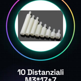 10 Pezzi Distanziali M3*17+7