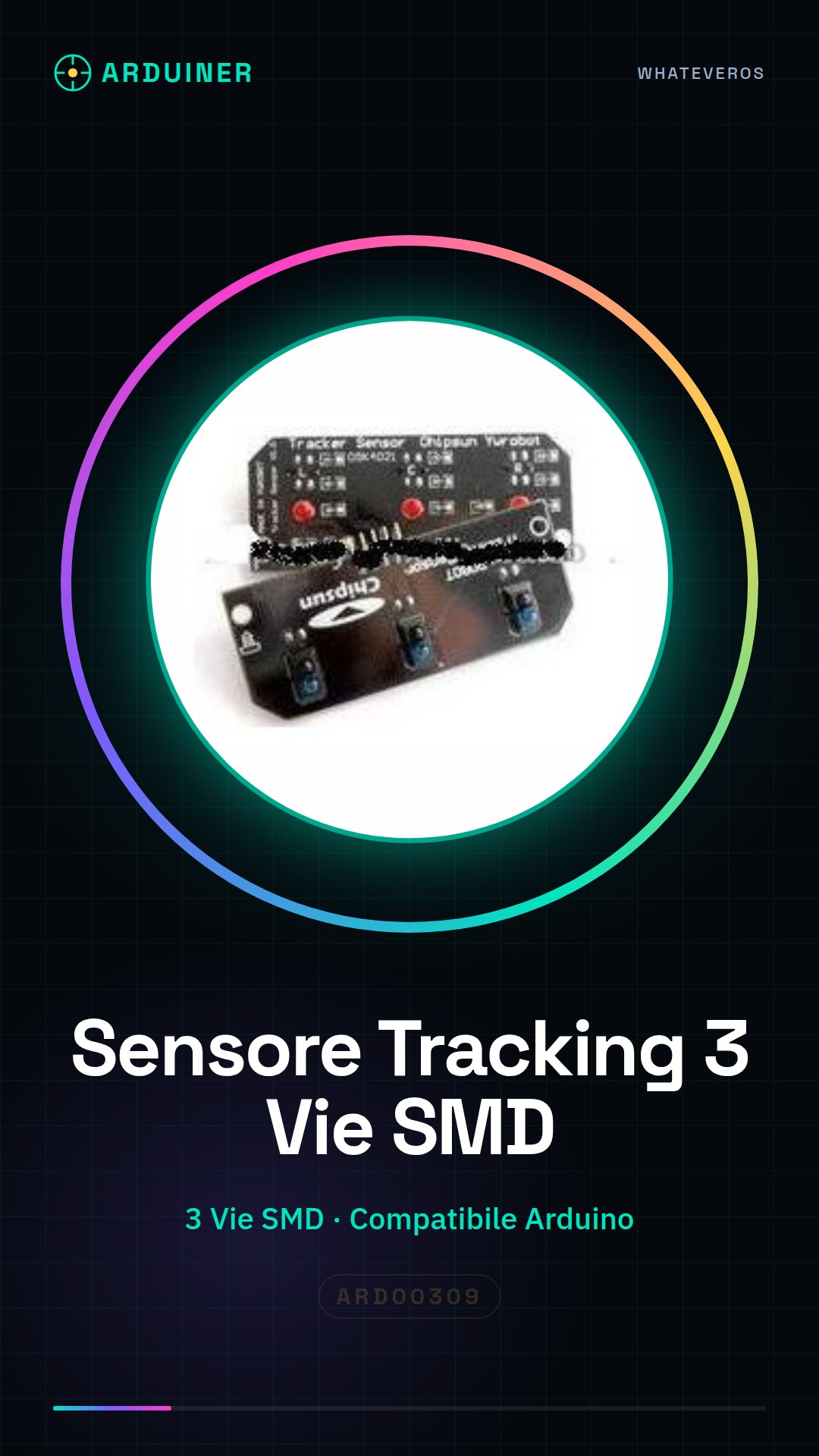 Sensore Tracking Segui Linea SMD a 3 Vie per Robot, Rover Macchine