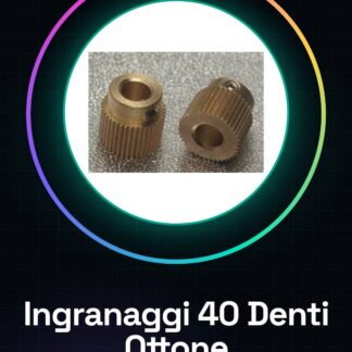 2 Pezzi Ingranaggi Guida per Estrusore Stampanti 3D 40 Denti in Ottone