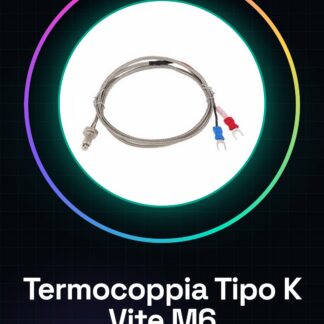 Termocoppia Sensore temperatura Tipo K Vite M6 Cavo 1MT