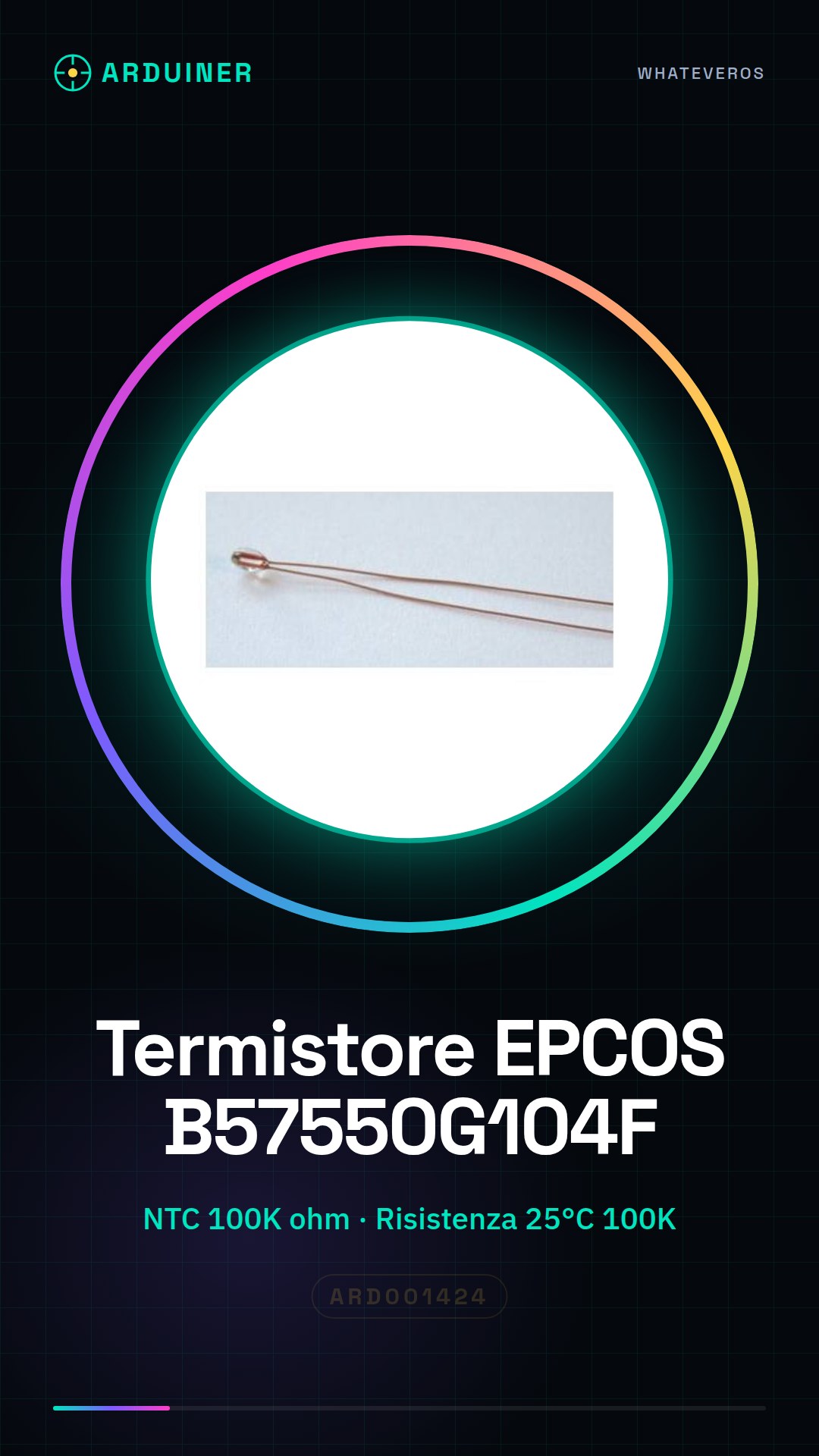 Thermistance EPCOS B57550G104F 100K ohm NTC pour imprimantes 3D
