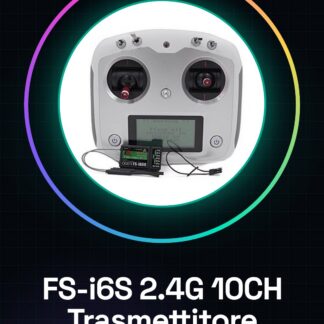 Trasmettitore Flysky FS-i6S 2.4G 10CH AFHDS con Ricevitore FS-iA6B per FPV Drone