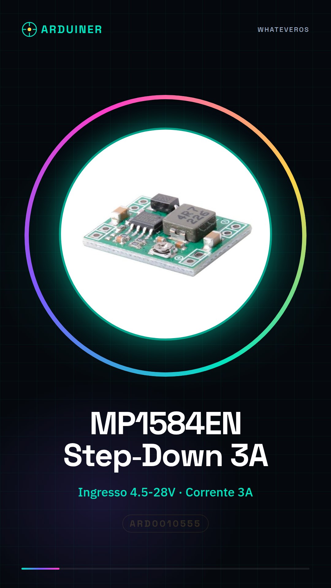 MP1584EN ultra compact DC-DC 3A power Step-Down Modul Buck Convertisseur 24V To 12v 9V 5V 3V pour Arduino