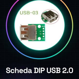 Scheda DIP 4P presa femmina USB 2.0