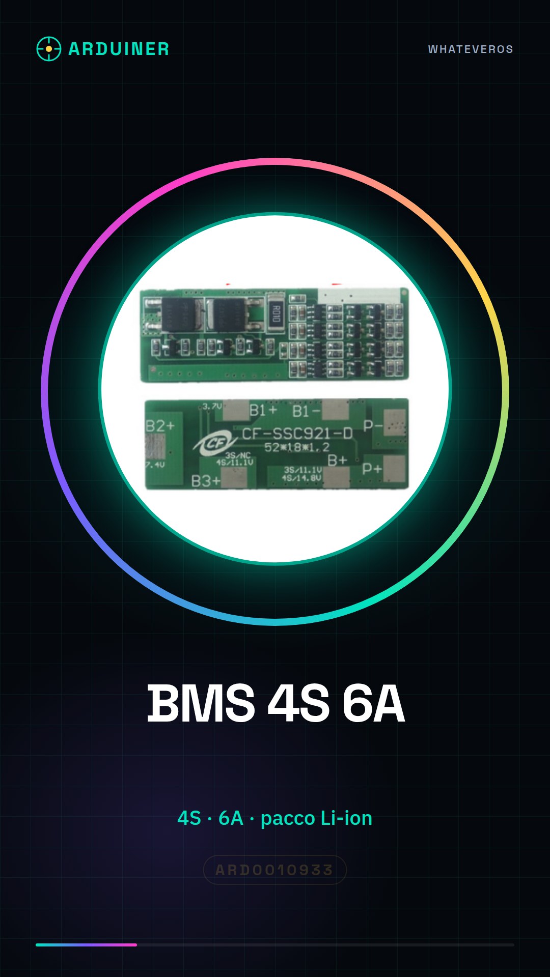 BMS 4S 6A pour ensemble de batteries au lithium