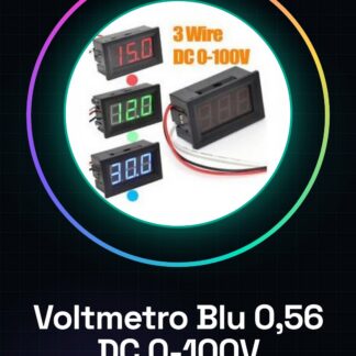 Voltmetro blu 0,56 '' 3 fili DC0-100V LED Display digitale pannello di tensione voltmetro