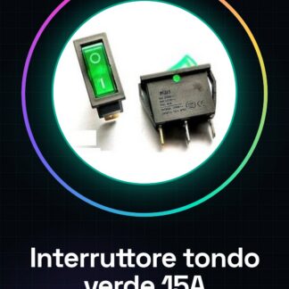 2 Pezzi KCD3 Interruttore tondo verde / KCD3-11-Y / 3pins I / O 15A 250V Switch