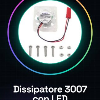 3007 Dissipatore ventola trasparente 5V con luce LED per Raspberry PI