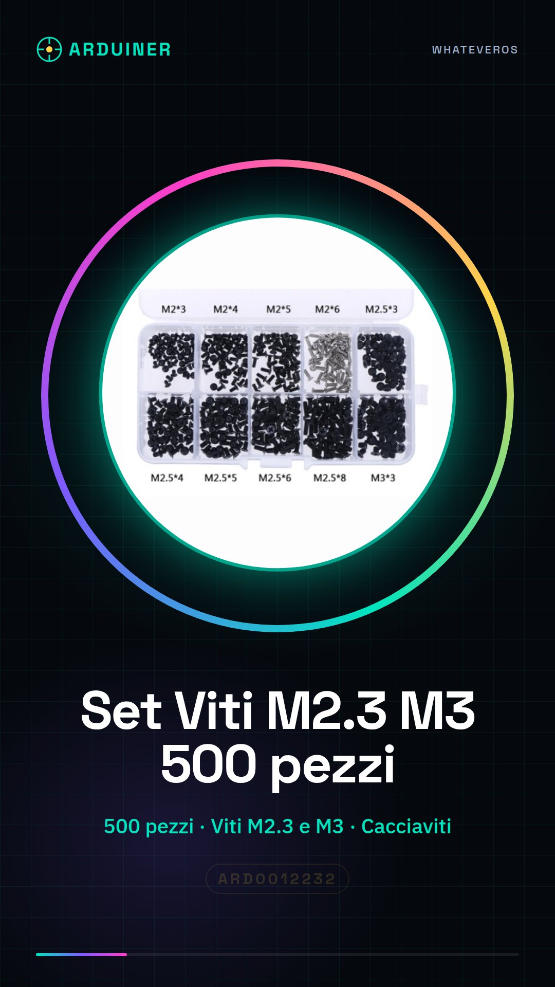 Kit de vis pour ordinateur portable de 500 pièces M2.3 M3 Kit de tournevis pour micro-ordinateur Assemblage Réparation Mini kit de vis mécaniques électroniques