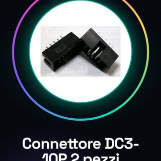 2 Pezzi Connettore DC3-10P Passo 2.00MM 10 Poli Header socket per cavo piatto IDC JTAG
