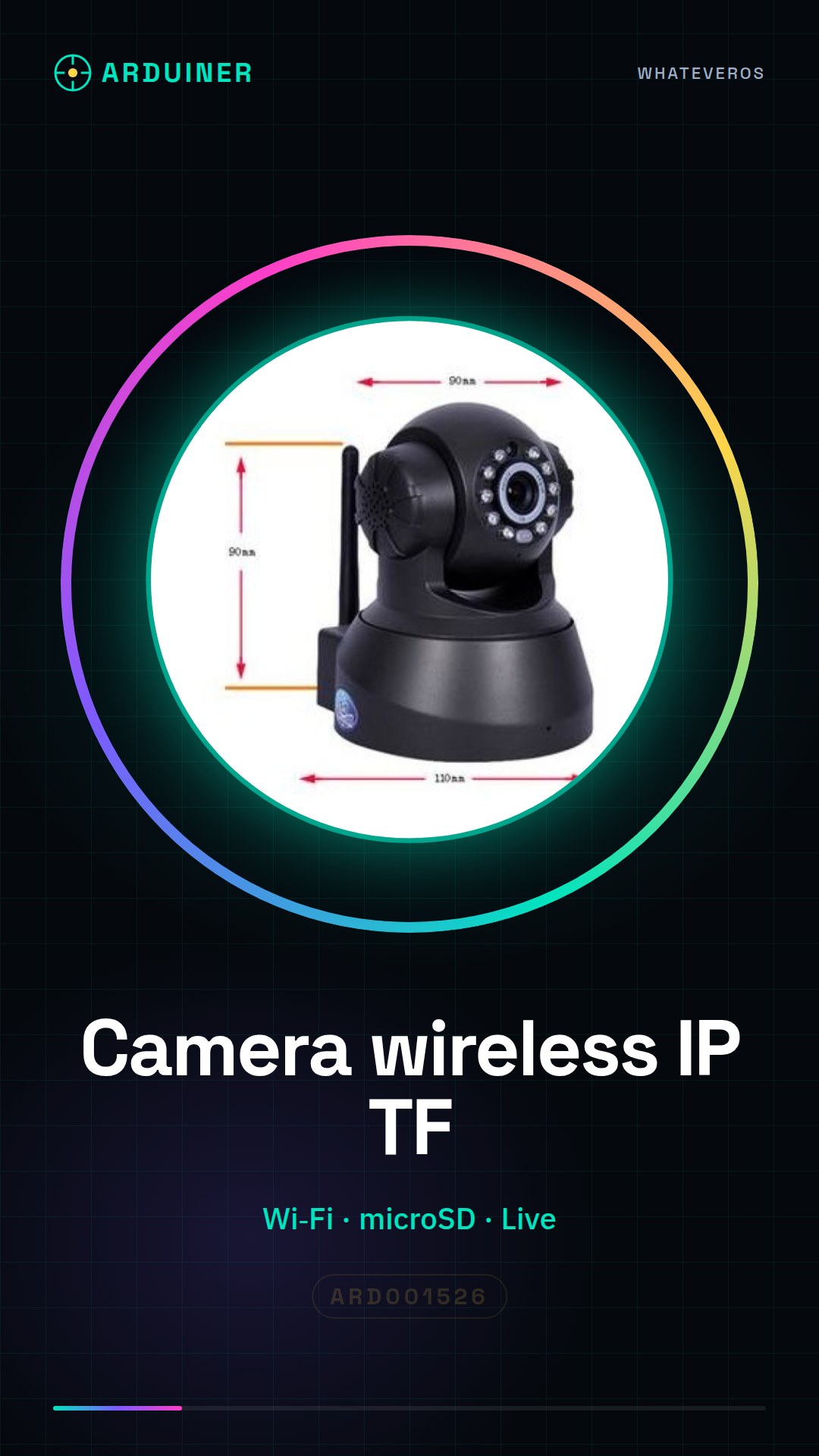 Caméra IP sans fil avec carte TF et P2P WIFI