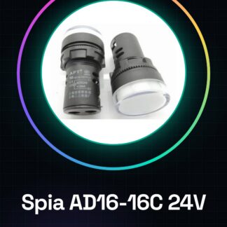 Spia luminosa da pannello Bianca AD16-16C 24V Foro 16MM