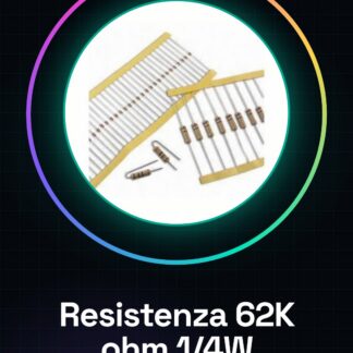 50 Pezzi Resistenza 62K ohm 62000 ohm 1/4w 1/4 w 5%