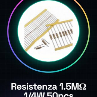 50 Pezzi Resistenza 1.5M ohm 1500000 ohm 1/4w 1/4 w 5%