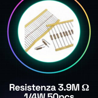 50 Pezzi Resistenza 3.9M ohm 3900000 ohm 1/4w 1/4 w 5%