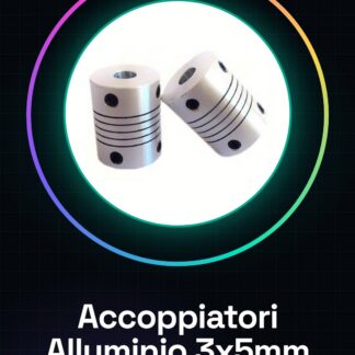2 Pezzi Mis. 3mm x 5mm Accoppiatori flessibili in Alluminio