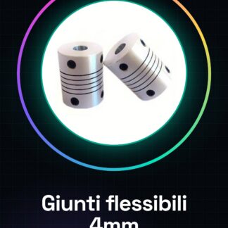 2 pezzi Mis. Giunti flessibili in alluminio 4mm x 4mm