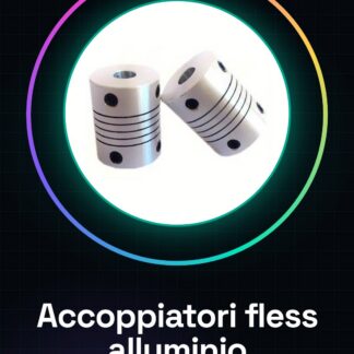 2 Pezzi Mis. 5mm x 6.35mm Accoppiatori flessibili in Alluminio