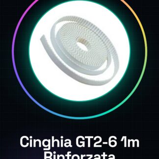 1 Metro Cinghia Aperta GT2-6 Rinforzata Fili acciaio