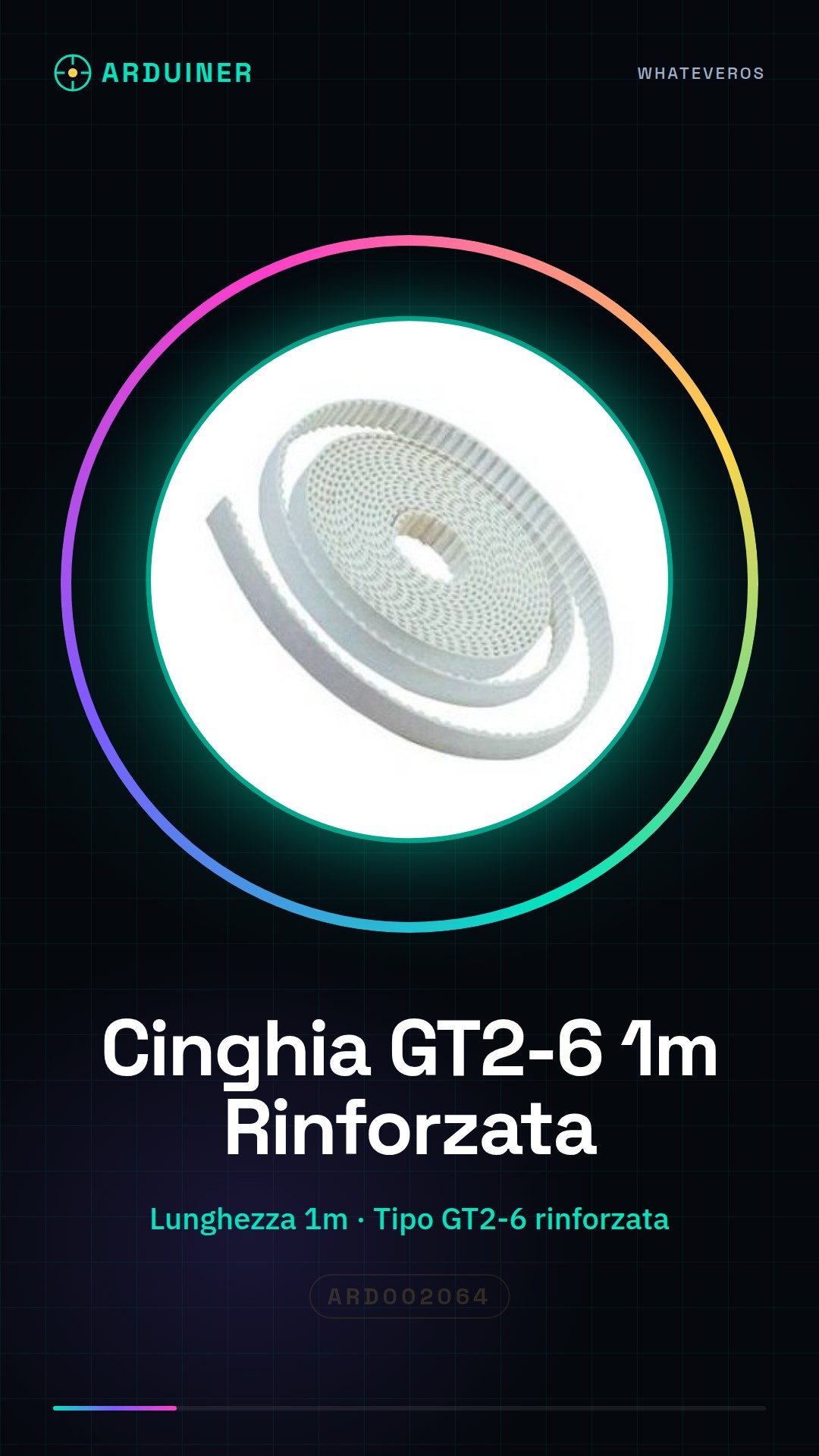 1 Meter offene GT2-6 verstärkte Kette mit Stahlseilen