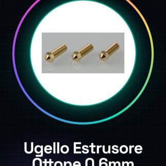 Ugello Estrusore in Ottone 0.6mm E3DV6 per Filamenti da 3.00mm per Stampante 3D